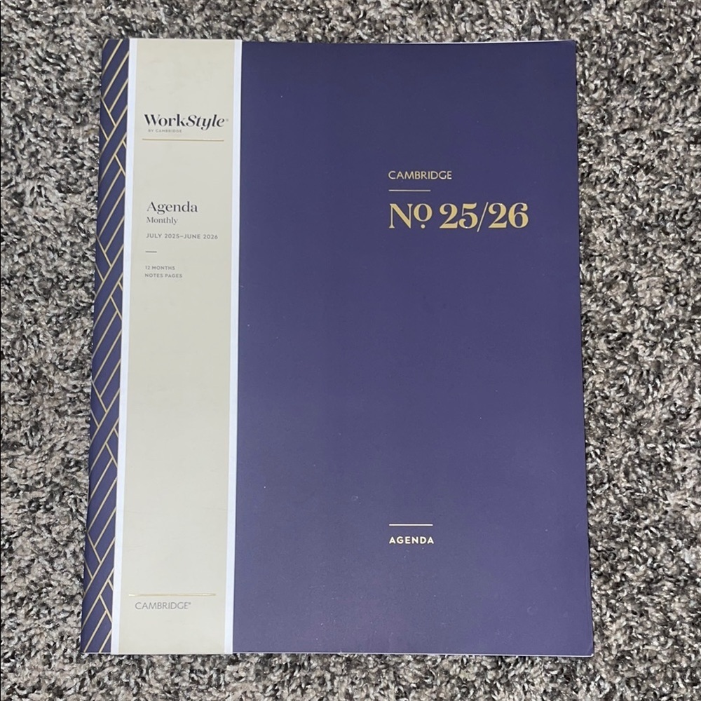 Blue and White Home Office Calendar